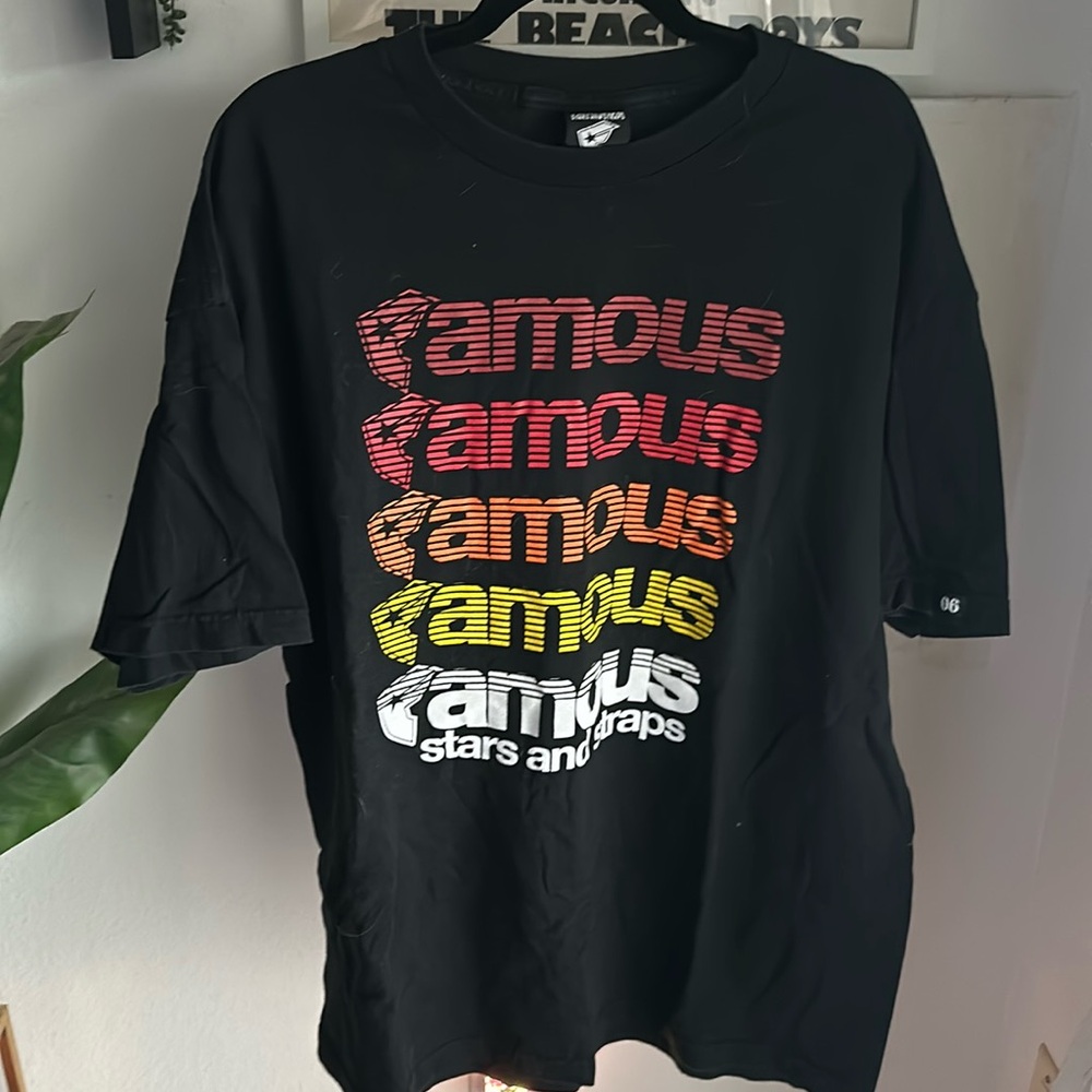 Famous Stars & Straps Men's Black T-Shirt Size xxl Logo Graphic Tee
